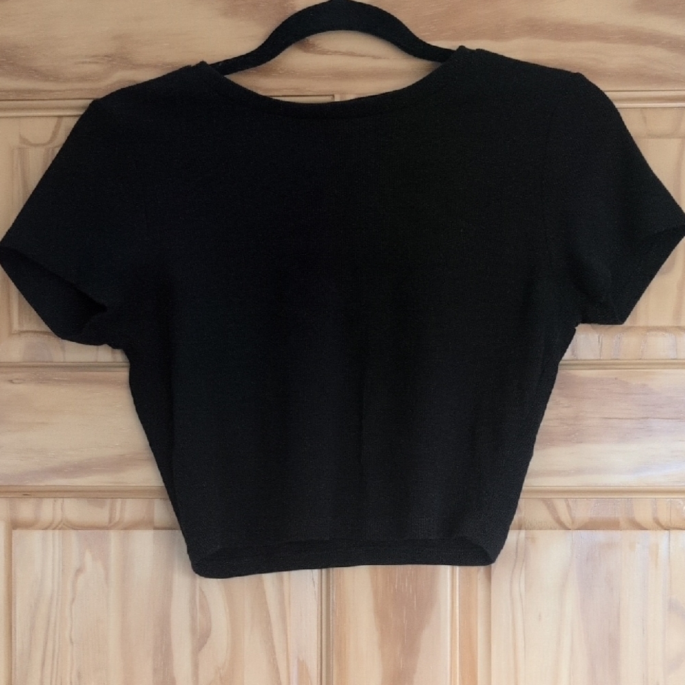 Garage Black Crop Top